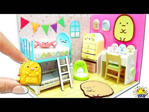 すみっコぐらし部屋紹介 リカちゃんがリーメントの家 ミニチュアハウスを手作り キャラクター紹介はおもちゃの家具で たまごmammy Youtube