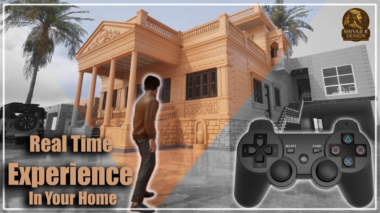 🎮 Real-Time 3D Home Walkthrough | Gamepad-Controlled Virtual House Tour 🏠