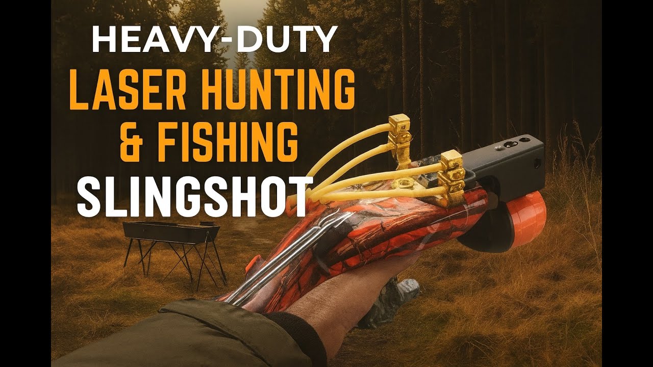 Рогатка для охоты и рыбалки Laser Precision с катушкой и двумя стальными стрелами – Buyy.pk