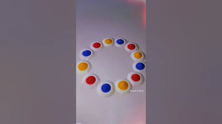 Easy Rangoli design |simple Rangoli #shorts #rangoli #art #asmr #diy #ytshorts #youtubeshorts