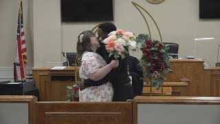 Love blossoms thanks to free Valentine's Day weddings in Bibb County courtroom