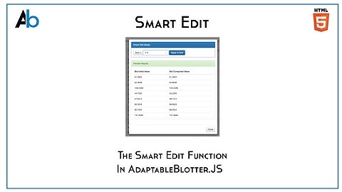Smart Edit Function in AdaptableBlotter.JS