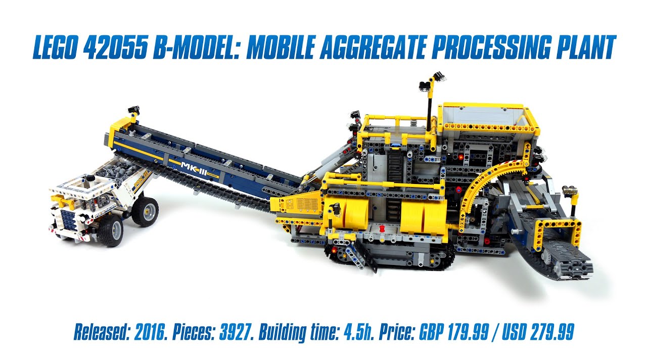 LEGO Technic 42055 B-model: Mobile Aggregate Processing Plant' Speed Build  & Review - YouTube