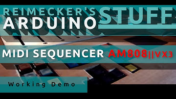 Arduino Midi Sequencer AM808 VX3 - Working Demo (Roland SC 155)