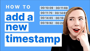 How to Add a New Timestamp