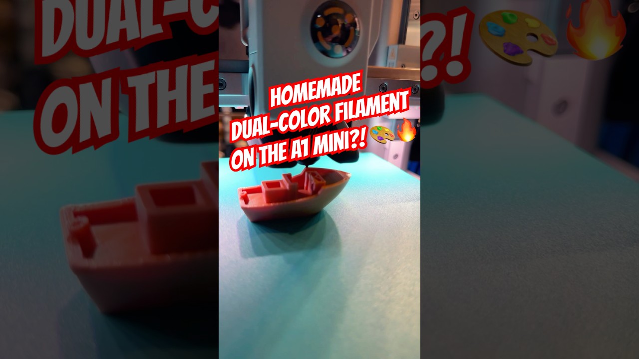 Homemade Dual-Color Filament on the A1 Mini?! 🎨🔥 