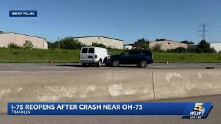 OSP: 1 dead, 4 hospitalized after chain-reaction crash that shut down I-75