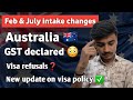 New update from australia  visa refusals and processing time for student visa  gst effective date