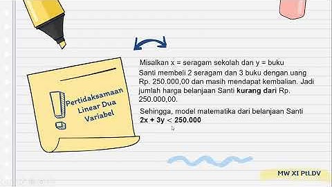 PROGRAM LINEAR PART 1 || Pertidaksamaan Linear Dua Variabel Part 1