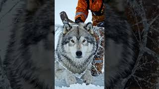 Frozen Wolf Rescue 🐺❄️ | Trapped in Ice for Days Until This Happened! #Shorts