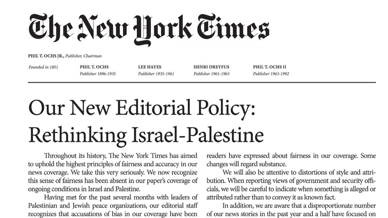 Jewish Peace Groups Reveal Role in Spoof New York Times That Criticized