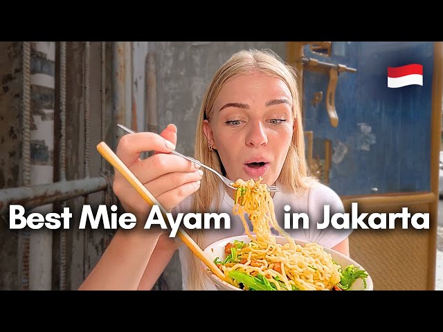 Mie Ayam for Breakfast on a Local Market in Jakarta 🇮🇩 class=