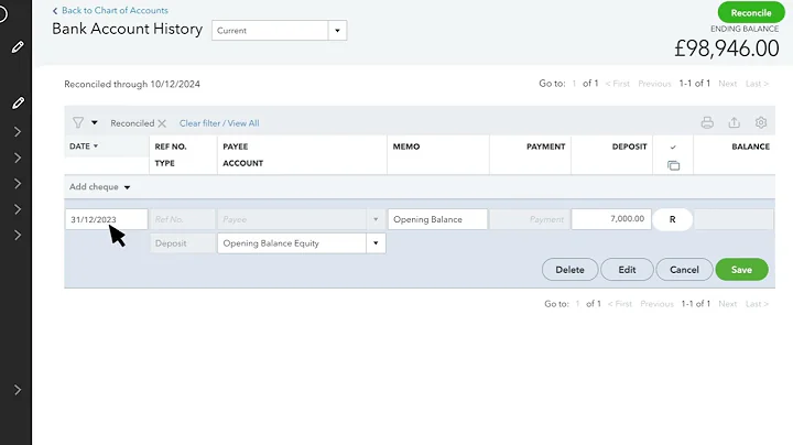How to fix a beginning balance during your first reconcile in QuickBooks