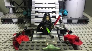 Baby Yoda VS Darth sidious - LEGO Stop Motion