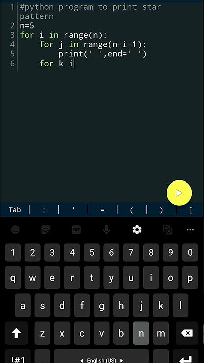 Create a Star '*' Pattern in Python Using For loop | Nested Loop in ...