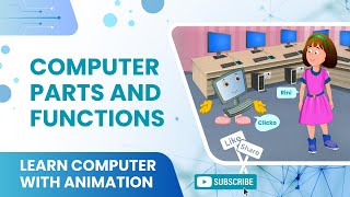 Basics of Computers | Computer Parts and Functions | Parts of Computer System Name [ Animation ] screenshot 2