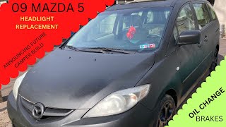 Mazda 5 Headlight replacement and service