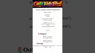 Even and odd number kaise nikale language C in  code
