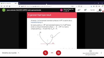 WORKSHOP ON DIFFERENTIAL GEOMETRY 2021 UFF JOSÉ A. GÁLVEZ