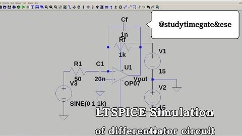 LTSPICE Simulation of op-amp based differentiator circuit #ltspice #opamp
