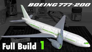 Boeing 777-200 JAL  Full Build  PART 1  Hasegawa 1/200 #JAL #旅客機 #プラモデル