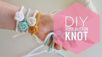 Rose Button Knot | How to Macrame DIY Tutorial 🌹