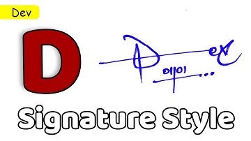 ✅ Dev Name Signature Style | D Signature Style | Signature Style of My Name Dev