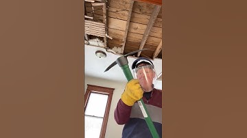 Quick Renovation Tip: Removing Lath and Plaster ceiling and wall. #shorts