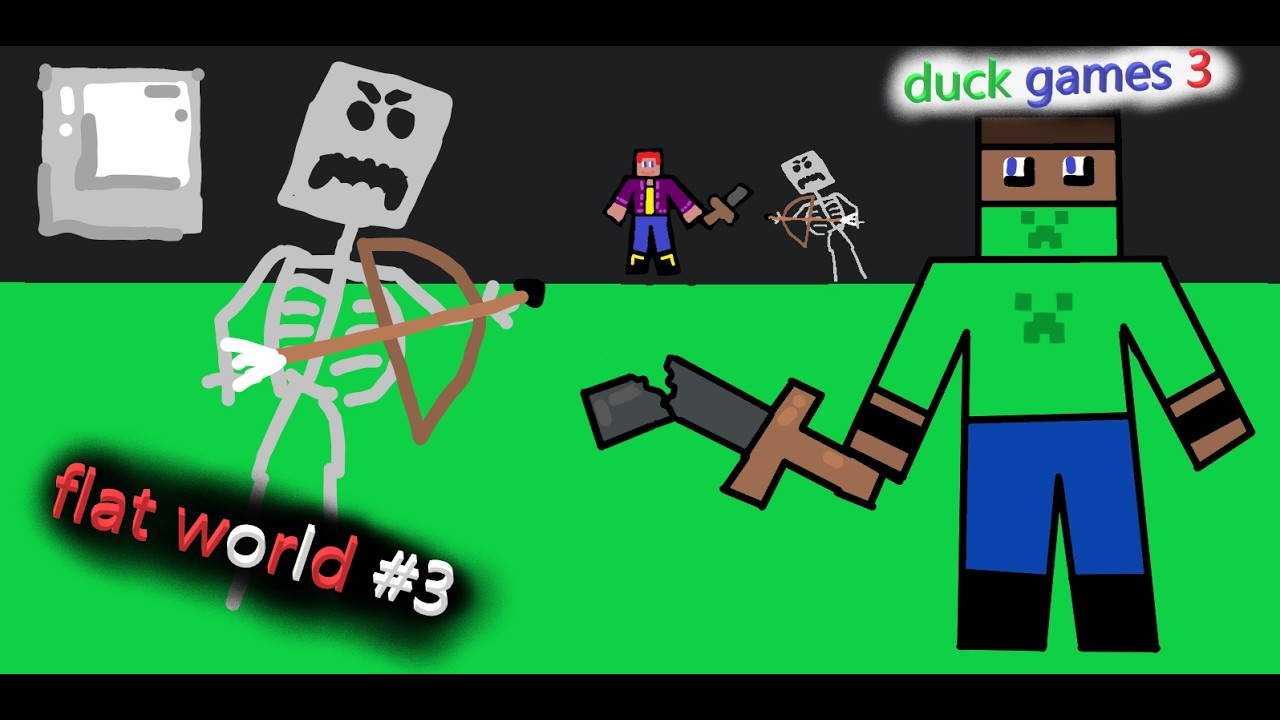 Flatworld #3 válka s kostlivci, miny otravný zombík, zahrada,