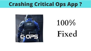 Fix Auto Crashing Critical Ops App/Keeps Stopping App in Android Phone|Apps stopped on Android & IOS