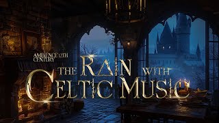 Relaxing Medieval Music - Celtic Music with rain💦Fantasy Bard | Tavern Ambience for Relaxing Sleep