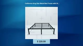 California King Size Metal Bed Frame with Storage and Headboard - AMB-BK-16CK2 California King Size Metal Bed Frame with Storage and Headboard - AMB-BK-16CK2