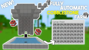 Fully AUTOMATIC Cobblestone farm for Minecraft Bedrock 1.21!