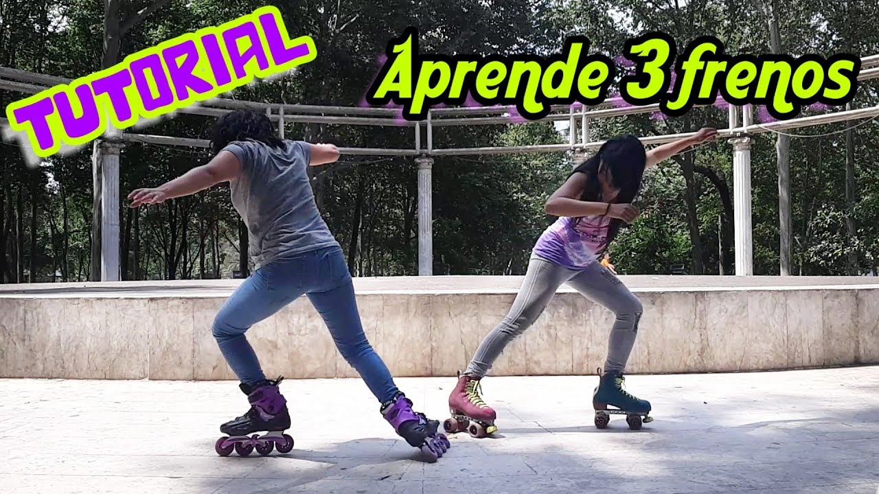 Como Frenar Con Patines En Linea Tutorial: aprende 3 frenos (patines en línea y quads) - YouTube