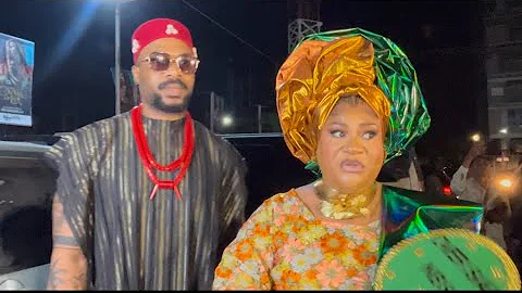 NKECHI BLESSING STEPS OUT WITH HER NEW MAN FOR OVERSABI AUNTY PREMIERE