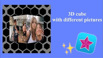 3D cube with different pictures rotating on video star (3D tutorial) // vsp tutorials