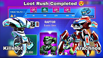 Arachnos & Killshot Gameplay 🔥 | Completing The Loot Rush 😍 | Mech Arena: Robot Showdown |