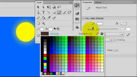 Video  Menggambar Objek dengan Adobe Flash CS6