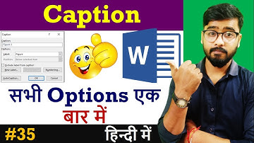 Insert Caption in MS Word | MS Word for beginners [Hindi] | MS Word