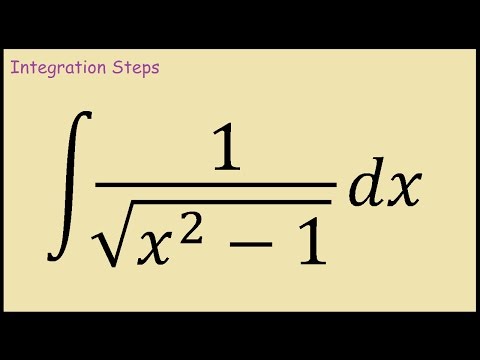 How to Integrate 1/sqrt(x^2-1)