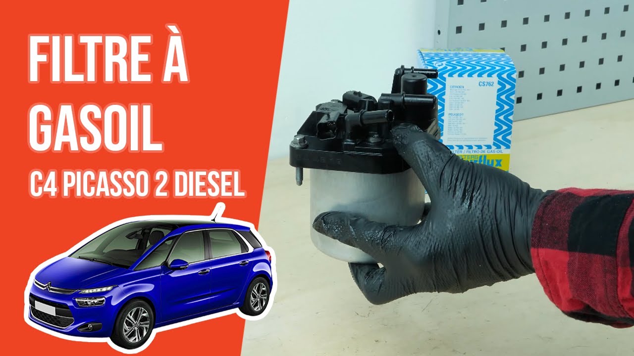 Changer le Filtre à Gasoil C4 Picasso 2 1.6 HDI ⛽ - YouTube