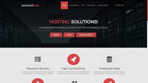 LowEndHost -  Free WHMCS Hosting Theme