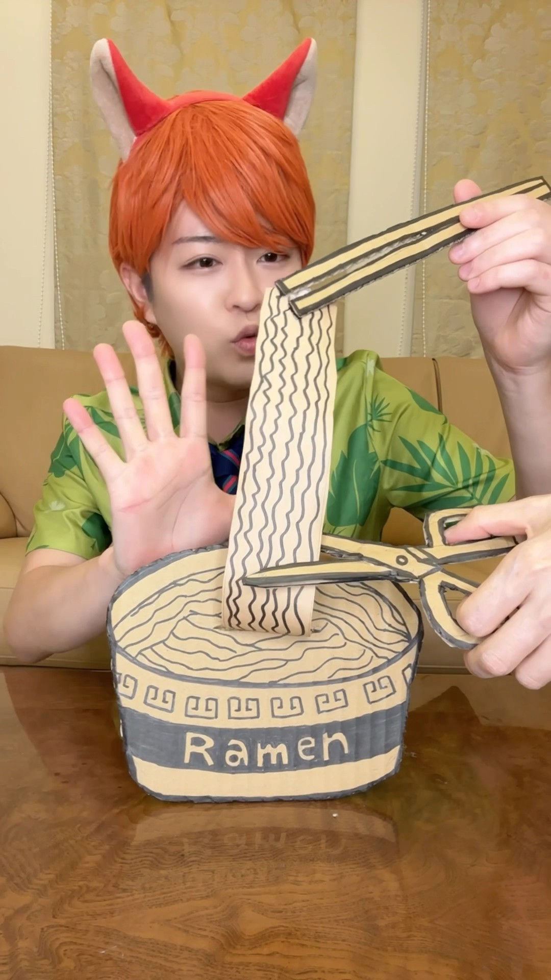 THE WORLD’S LONGEST CARDBOARD RAMEN！#asmr