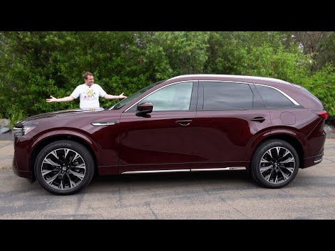 Mazda CX-90 2024 года, это шокирующе роскошный среднеразмерный внедорожник