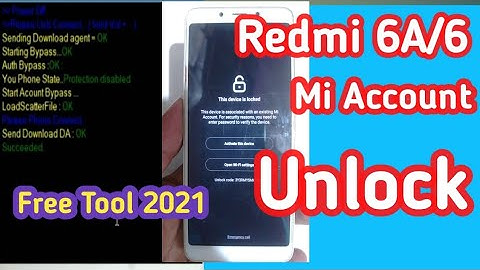 Redmi 6/6a Mi Account Remove | Free Without Box Offline Free Tool One Click Solution 2021