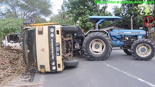 Truck Accident Recovery By Ford Tractor
