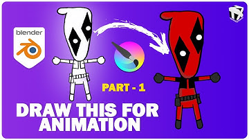 Free 2D Animation Tutorial: Deadpool Character in Krita and Blender 2D [Part 1]