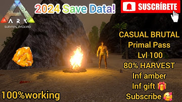 ARK MOBILE SAVE DATA | CASUAL BRUTAL | PRIMAL PASS | LVL | SUBSCRIBE  FOR MORE 🥰 BEST MOD OF ARK |
