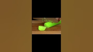 Cutting Glass Slime Celery ASMR