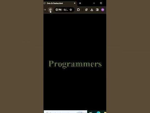 Programming shorts | Dots & Dashes | HTML CSS - YouTube